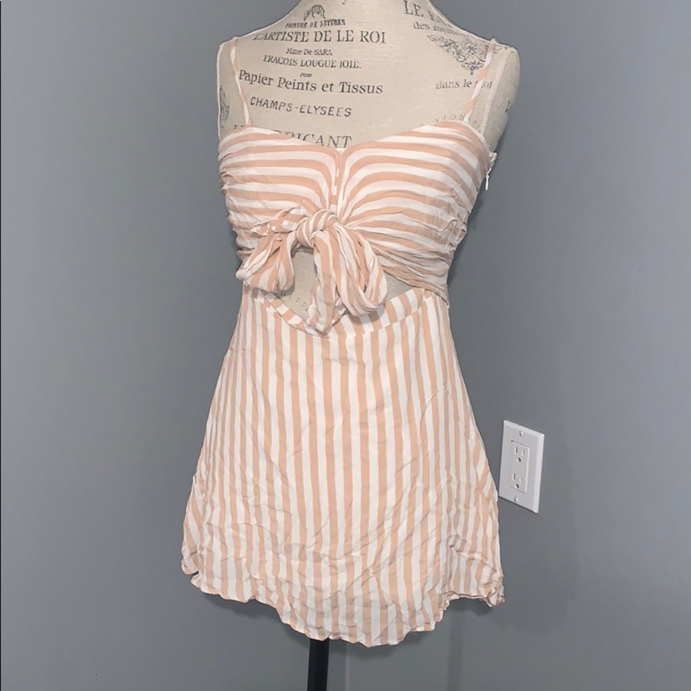 Short Striped Spring Dress 🦋